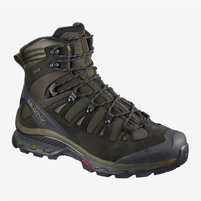 Salomon QUEST 4D 3 GTX Mens Hiking Boots Olive UK XSTF